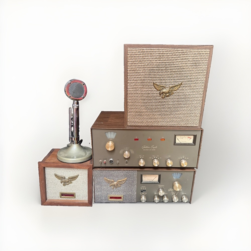 Browning Golden Eagle Mark III SSB Tube Base Station Set W/ D-104 Mic